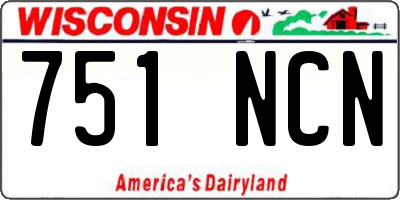 WI license plate 751NCN