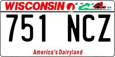 WI license plate 751NCZ