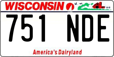 WI license plate 751NDE