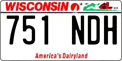 WI license plate 751NDH