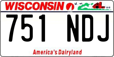 WI license plate 751NDJ