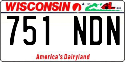WI license plate 751NDN
