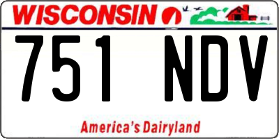 WI license plate 751NDV