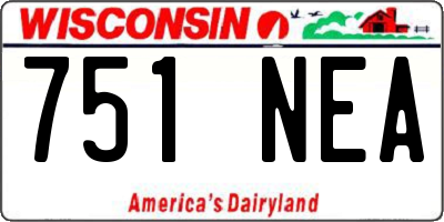 WI license plate 751NEA
