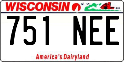 WI license plate 751NEE