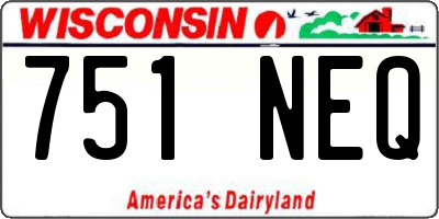 WI license plate 751NEQ