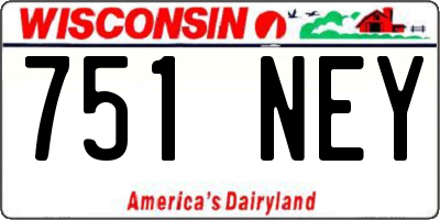 WI license plate 751NEY