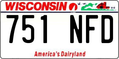 WI license plate 751NFD