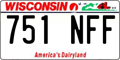 WI license plate 751NFF