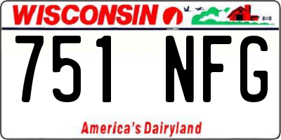 WI license plate 751NFG