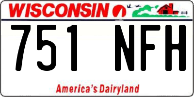 WI license plate 751NFH