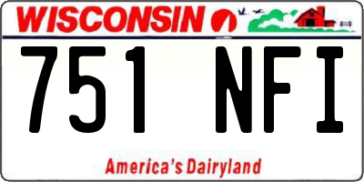 WI license plate 751NFI