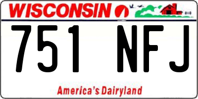 WI license plate 751NFJ