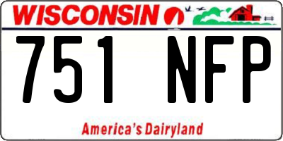 WI license plate 751NFP