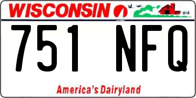 WI license plate 751NFQ
