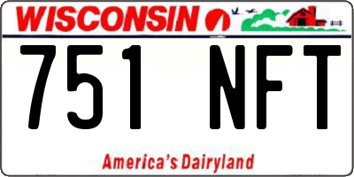 WI license plate 751NFT