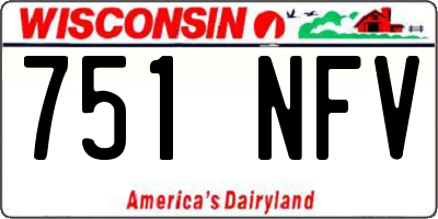 WI license plate 751NFV