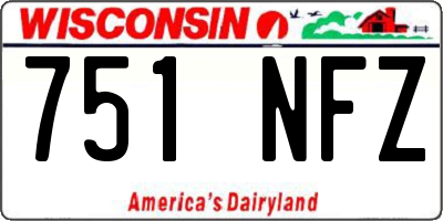 WI license plate 751NFZ