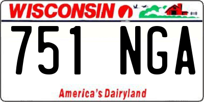 WI license plate 751NGA