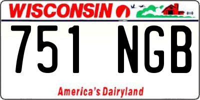 WI license plate 751NGB