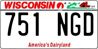 WI license plate 751NGD