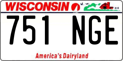 WI license plate 751NGE