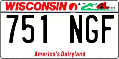 WI license plate 751NGF