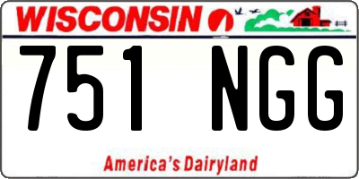 WI license plate 751NGG