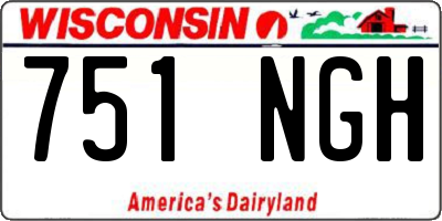 WI license plate 751NGH