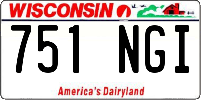 WI license plate 751NGI