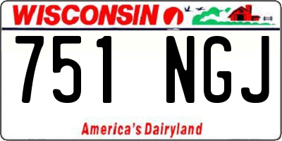WI license plate 751NGJ