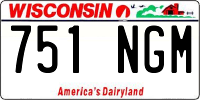 WI license plate 751NGM