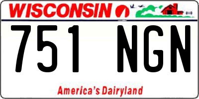 WI license plate 751NGN