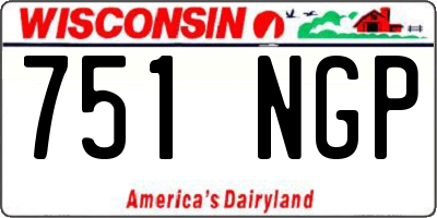 WI license plate 751NGP