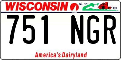 WI license plate 751NGR