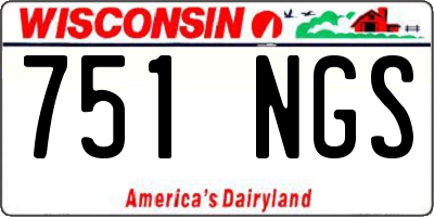 WI license plate 751NGS