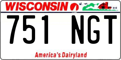 WI license plate 751NGT