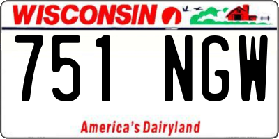 WI license plate 751NGW