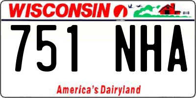WI license plate 751NHA
