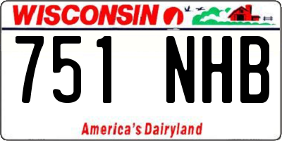 WI license plate 751NHB