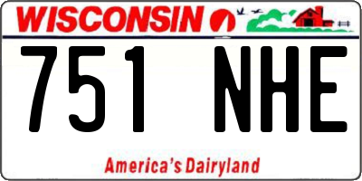 WI license plate 751NHE