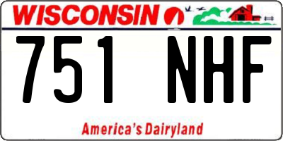 WI license plate 751NHF