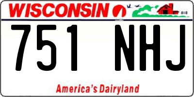 WI license plate 751NHJ