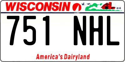WI license plate 751NHL