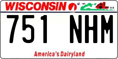 WI license plate 751NHM
