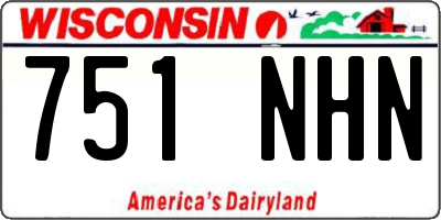 WI license plate 751NHN