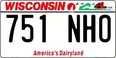 WI license plate 751NHO
