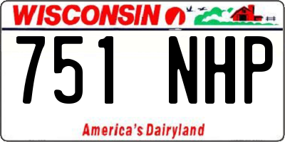 WI license plate 751NHP