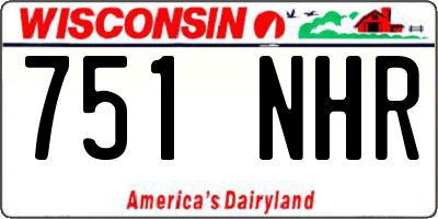WI license plate 751NHR