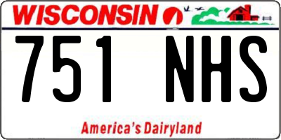 WI license plate 751NHS